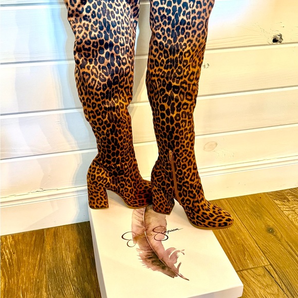 Jessica Simpson Animal Print Boots - Picture 2 of 9